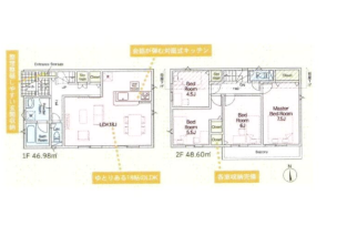 新築売戸建住宅 淵野辺駅 町田市根岸町 第5 間取り4LDK 1号棟